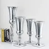 Vasos 10pcs vaso de mesa de casamento vaso de flor/stand mesa/casamento peças de casamento flores prateadas/piso para decoração de festa gthp027