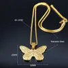 Pendentif Colliers 2021 En Acier Inoxydable Papillon Tour De Cou Pour Les Femmes Dubaï Or Couleur Déclaration Bijoux Colliers NXS05