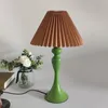 white shade table lamp