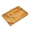 Bamboo Multifunctional Tobacco Rolling Tray Roll Paper Trays Smoking Herb Grinder Storage Case By DIY