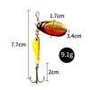 Pesca Spinner Esca 9g Cucchiaio Richiamo Esche In Metallo Gancio Treble Pesce Artificiale Wobbler Alimentatore Richiamo di Pesca Alla Carpa 1169 Z2