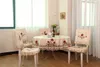 Tissu crème Europe luxe brodé Table à manger tissu mariage fleur chaise maison Textile housse anti-poussière