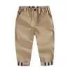 Primavera Autunno Ragazzi Pantaloni casual Pantaloni scozzesi per bambini Abbigliamento per bambini Abbigliamento per bambini 2-8 anni