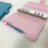 A6 Giltter Notepad Binder PU Läder Rainbow Notebook Cover 6-Hole Circular Ring Book Protective Shell Vattentät Journal Ytterhölje