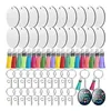 Haken rails sublimatie sleutelhanger blanco's, warmteoverdracht dubbele kant sleutelhangers voor diy craft ornament maken