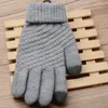 Rękawice bez palców Imitacja kaszmirowa Knit - Damska Jacquard Ekran dotykowy Ciepła Moda Zima
