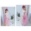 Robe de princesse d'été au détail pour filles paillettes Pom pom arc-en-ciel gaze plage vacances enfants vêtements 2-6T E9151 210610