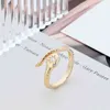 Dainty Retro Snake Anello aperto per le donne Ragazze Regolabile Colore oro Punk Anello serpente Amici femminili Gioielli Coppia regalo per lei G1125