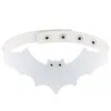 Halloween Jewelry Bat Leather Charklace Colar simples Punk Gothic Colar Chokers Band Band para mulheres Presente de moda de moda e arenoso