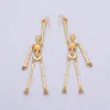 S2412 Fashion Jewelry Exaggerated Skeleton Alloy Earrings Skull Dangle Earring