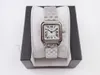 V6 Fashion Couples Diamond Watch com aço inoxidável de alta qualidade, cronômetro automático de quartzo feminino com nobre e elegante 243u