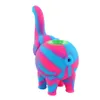 elephant pattern oil burner smoking pipes tobacco bubbler Water mini Pipe multiple Colors Silicone Dab Rigs bong hookah