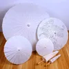 Parasols de mariée de mariage Parapluie en papier blanc Manche en bois Parapluie artisanal chinois japonais 20 cm 30 cm 40 cm 60 cm de diamètre Parapluies de mariage DH8383