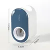 Automatic Toothpaste Squeezer Dispenser Wall-Mounted Toothbrush Storage Box Cleaning Household Bathroom Accessories 210423