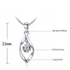 Colliers simples pour femmes déclaration 925 argent Sterling Zircon pierre pendentifs collier mariage bijoux de mariée