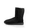 Diseñador Australia uggs Mujer Botas Castaño Alto Bajo Negro Gris Azul marino Lujo Tobillo Bota corta para mujer nieve zapatos de invierno