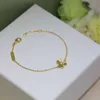 Fashion Europe Lucky Grass Gold Bracelet Women039s S925 Sterling Silver Fine Fairy Temperament Brand Jewelry Diamond Button Cha7020634