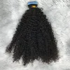 Kinky Кудрявая невидимая девственница ленты человеческой ленты наращивания волос длина 2,5 граммы / шт. 40 шт. / Комплект