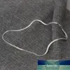 Nieuwe Mode Verzilverd Ketting Unisex Flat Snake Link Chain Lobster Clasp Collares Kettingen Voor Vrouwen Mannen Geschenken