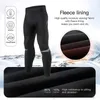 Pantalon de course Collants de cyclisme pour hommes Santic 4D rembourré VTT vélo de route polaire thermique haute élastique Sports de plein air Leggings d'équitation de montagne