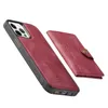 Magnetiska läderväskor för iPhone 12 Pro max 11 XR XS Samsung Galaxy A12 A32 A42 A52 A72 5G Anm. 20 Plus S20 Fe S21 Ultra A51 med plånbokskort Flip-telefonkåpa