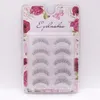 Natural Long 5 Pairs Lash Pack Soft Clear Stem Eyelashes Thin Eyelash Extension Daily Using For Makeup