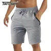 Summer zipper bolso esporte shorts respirável masculino casual correndo elástico cintura ginásio ginásio cordão suor