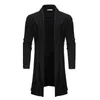 Trenchs pour hommes Printemps Automne Hommes Gothique Punk Hiphop Long Manteau Tricoté Cardigan Cardigan Style Coréen Pardessus Veste Cape Viol22