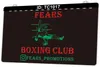 TC1017 Fears Boxing Club Promotions Light Sign Dual Color Gravure 3D