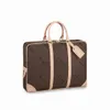 그리고 여자 남성 핸드백 서류 가방 패션 노트북 컴퓨터 가방 크로스 바디 가방 PU 가죽 프린트 체크 무늬 오래된 꽃 6 컬러 42x8x30cm