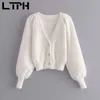 StayHome Style Sweet White Mohair Camisole Top Lazy Loose Outerwear Women 3 Pieces Set Casual Short Outfits Spring 210427