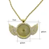 3 stks Sublimatie Blanco Angel Wing Kettingen Metalen Hangers Heat Tranfer Afdrukken Sublimatie Ketting