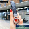 Luxury Leather Keychain för bilnyckel Kvinnor Märke Design Kreativ nyckelrem Hållare Väska Hänge Par Nyckelring Tillbehör Fabrikspris Expert Designkvalitet