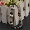 Beaded Strands Ethnic Silver Color Buddha Lion Strand Charm ArmeletsBangle For Women Men smycken Bönarmband gåva Kent22