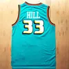 Nikivip أصيلة Mens Vintage Grant Hill Full Embroidery Classics Premium Basketball Jersey White Green Red Size S-2XL Vintage