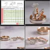 Pierścienie Biżuteria 925 Sterling Sierrose Gold wypełnienie Princess Cut White Topaz CZ Diamond Women Połącz Pierścień Pierścień WJL1125 HQ9700607