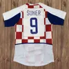 1998 SOLDO SUKER STIMAC Camisetas de fútbol RETRO para hombre Equipo nacional TUDOR BOBAN Local Blanco Visitante Camiseta de fútbol azul Uniformes de manga corta