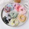 7 kleuren haaraccessoires scrunchies vrouwen plaid scrunchie elastische bands meisjes hoofddeksels rubberen haren banden transparante paardenstaarthouder bij1679