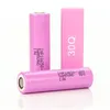 High Quality INR18650 30Q 18650 Battery Pink Box 3000mAh 20A 3.7V Drain Rechargeable Lithium Flat Top Batteries Vapor Cells For Samsung In Stock