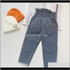 Abbigliamento per bambini Bambino, Maternità Drop Delivery 2021 Pantaloni per bambini per ragazze Tinta unita Jeans a vita alta Cotone Bambini casual Denim Estate Autu