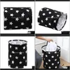 Housekeeping Organization & Gardenlovely Star Printed Storage Basket Cotton Linen Laundry Small Fresh For Bedroom Home Baskets Drop Delivery