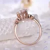 Opal Ring 925 Sterling Silver Sparkling Girl Birthday Party Chirstmas Eternity Women Wedding Gift Jewelry R008