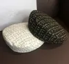 Höst kvinna hattar mode dam berets brev broderi vinter vintage manlig beret fransk hatt marin mössa