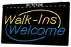 TC1258 Pub Bar Shop Open Walk Ins Welcome Light Sign Dual Color 3D Grabado