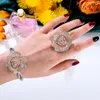 Oorbellen ketting missvikki luxe grote ronde bloem bangle ring sieraden sets voor bruids bruiloft hoge kwaliteit kristal Dubai stijl