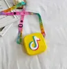 Tik Tok Kids Silica Gel Messenger Bag Multipurpose Cartoon Patterns Single-Shoulder Bag for Girls Summer Small Purse DHL