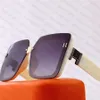 Nieuwe Designer Zonnebril Mode Brillen Rechthoek Letter Ontwerp voor Man Vrouw Volledig Frame 4 Kleur Hoge Kwaliteit301P