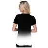 Moda Donna T-shirt con stampa sfumata Casual manica corta con scollo a V Cinturino incrociato Estate Donna oversize Top 5XL Taglia grande 210526