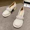 메리 제인 신발 학생 신발 여성 일본 학교 유니폼 학생 JK 가죽 블록 코스프레 제복을위한 하이힐 신발