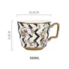 Mugs European Ceramic Mug Home Restaurant Coffee Afternoon Tea Net Red Creative Ins Electroplating Cup And Plate Set